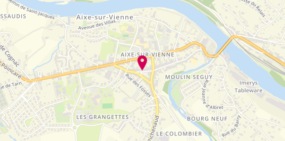 Plan de Le Temps de Vivre, Café-librairie, 18 place Aymard Fayard, 87700 Aixe-sur-Vienne