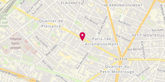 Plan de Bonhomme de bois - Paris Alésia, 141 Rue d'Alésia, 75014 Paris