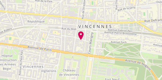 Plan de Le Sucre d'Orge, 8 Rue Lejemptel, 94300 Vincennes