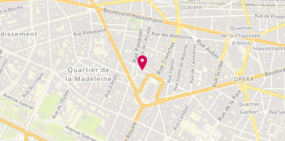 Plan de Le Bonhomme de Bois, 3 Rue Chauveau Lagarde, 75008 Paris