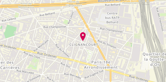 Plan de La Fée Qui Cloche, 88 Du
Rue du Mont-Cenis, 75018 Paris